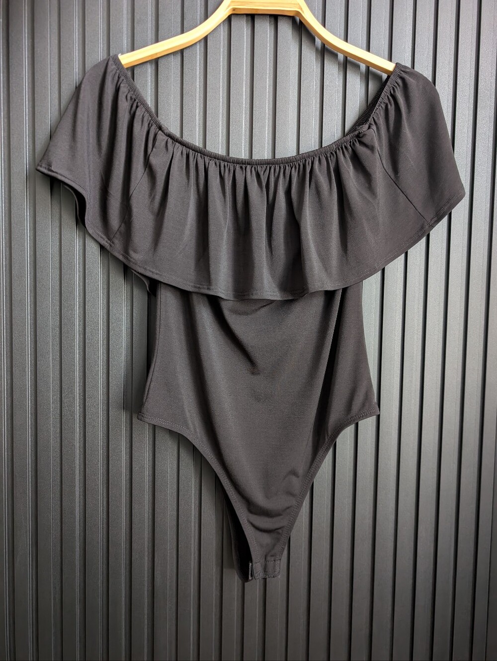 Veronica M. Off-Shoulder Black Bodysuit Size M